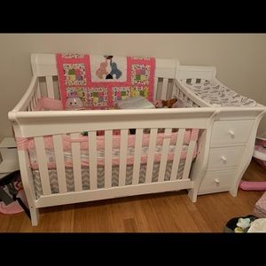 Baby bed and changing table